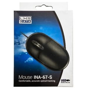 Image of Dynamode INA-67S mice USB Optical 1000 DPI Ambidextrous Black