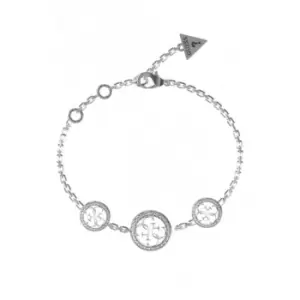 Image of Ladies Rhodium Plated Triple 4G Logo Bracelet UBB02138RHL