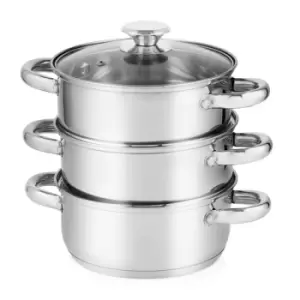Image of Tower 18cm 3 Tier Steamer Stainless Steel
