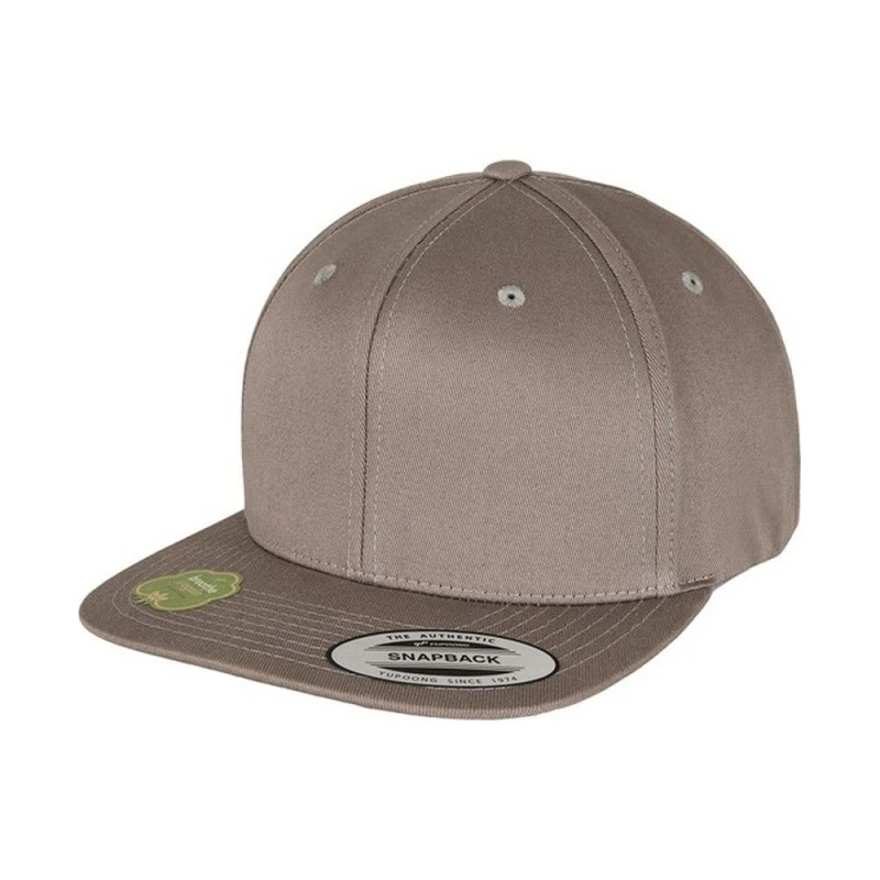 Image of Flexfit by Yupoong Mens Cotton Snapback Cap in Pale Grey Pale Grey Male One Size