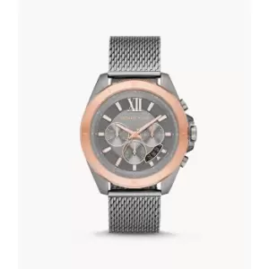 Image of Michael Kors Mens Brecken Chronograph Stainless Steel Watch - Gunmetal