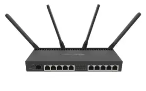 Image of Mikrotik RB4011iGS+5HacQ2HnD-IN Wireless Router Gigabit Ethernet Dual Band (2.4 GHz / 5 GHz) Black (RB4011IGS+5HACQ2HND-IN)