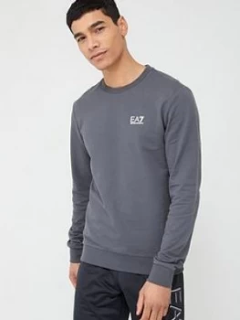 Image of Emporio Armani EA7 Core ID Logo Sweatshirt Iron Gate Grey Size M Men