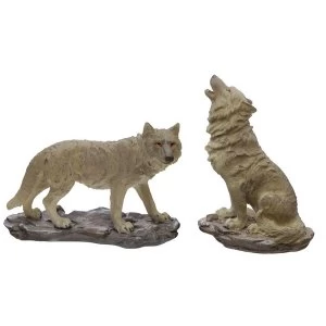 Image of Protector of the North Whispers of the Moon Wolf Figurine