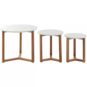 Image of Set of 3 Side Tables with White Tops - Premier Housewares