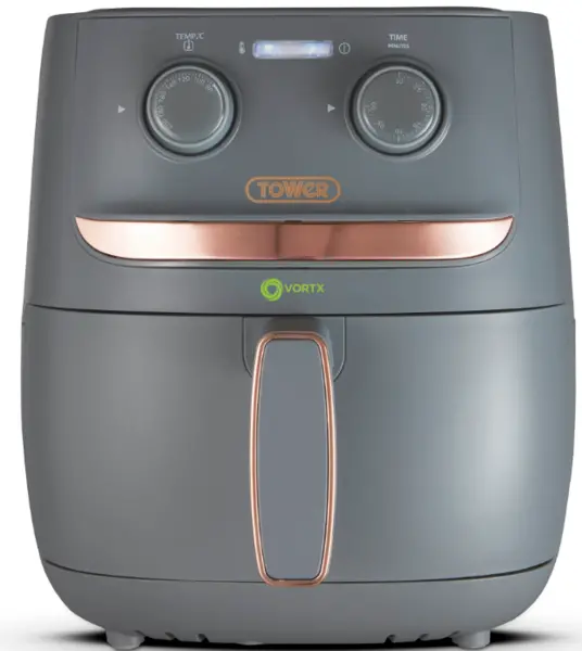 Image of Tower Vortx T17126GRY 1500W 3.8L Manual Air Fryer