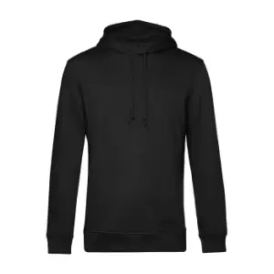 Image of B&C Mens Organic Hooded Sweater (S) (Black Pure)