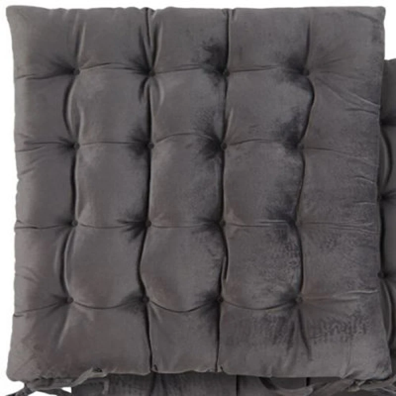 Image of Le Chateau Velvet Seat Pad Charcoal