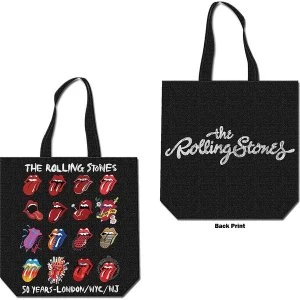 Image of The Rolling Stones - Tongue Evolution Cotton Tote Bag