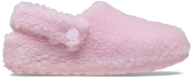 Image of Crocs Pink Classic Cozzzy Girls Toddler Slippers Pink UK 8 (EU 25)