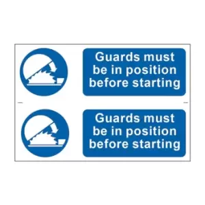 Image of Spectrum Industrial Guards Must Be in Position Before Starting - PVC (300 x 200m