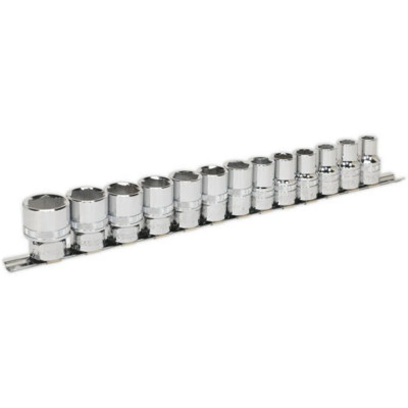 Image of Loops 13 PACK Socket Set 1/2" Metric Square Drive - 6 Point LOCK-ON Rounded Heads Multi