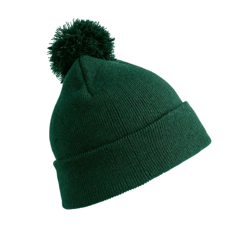 Image of Result Men Result Core Pom Pom Beanie in Bottle Green Bottle Green One Size Male 5059444585869