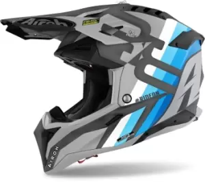 Image of Airoh Aviator 3 Rainbow Carbon Motocross Helmet, black-grey, Size S, black-grey, Size S
