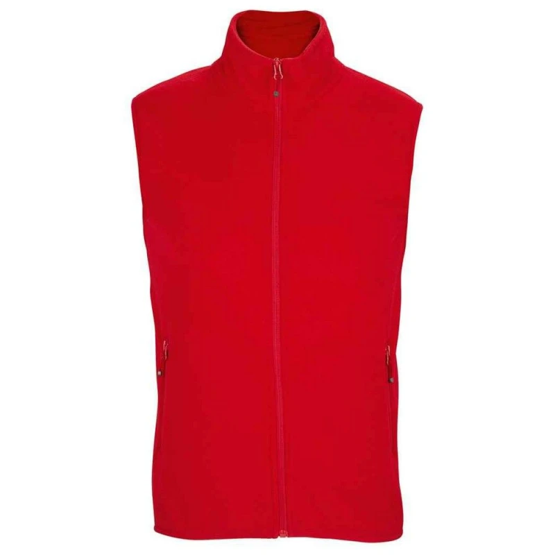 Image of SOL'S Mens Factor Microfleece Body Warmer in Red Size: XS Red Male XS