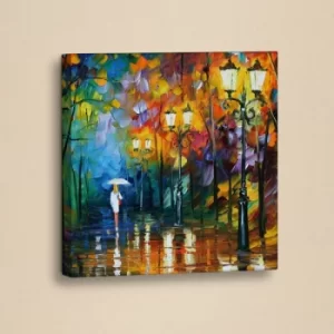 Image of TEK015 Yellow Green Purple Blue Decorative PU Leather Painting