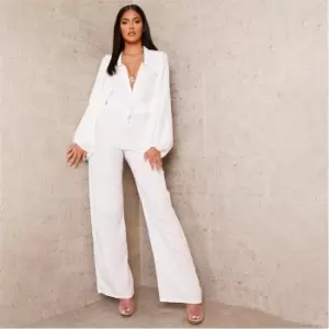 Image of I Saw It First Lace Front Wide Leg Trousers - White