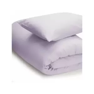 Image of Belledorm Easycare Polycotton Percale 200 Thread Count Duvet Cover, Heather, Single