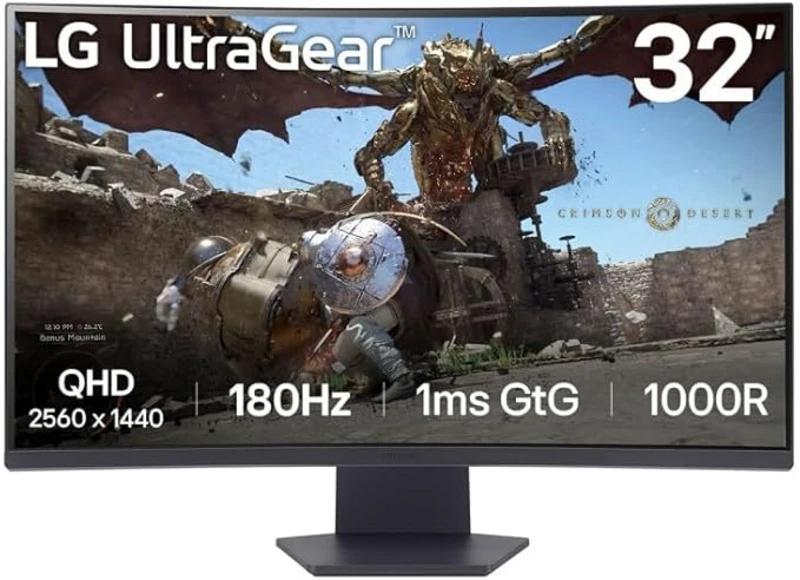 Image of LG UltraGear 32GS60QC 32 VA QHD 1ms Curved Gaming Monitor 32GS60QC-B.AEKQ Black