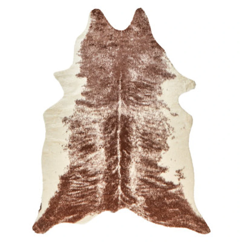 Image of Beliani Faux Fur Rug Zeil Brown 130 X 170 Cm