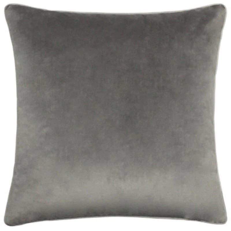 Image of Furn. Meridian Velvet Feather Filled Cushion, Grey, 45 X 45Cm