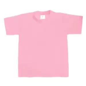 Image of B&C Kids/Childrens Exact 190 Short Sleeved T-Shirt (12-14) (Pink Sixties)