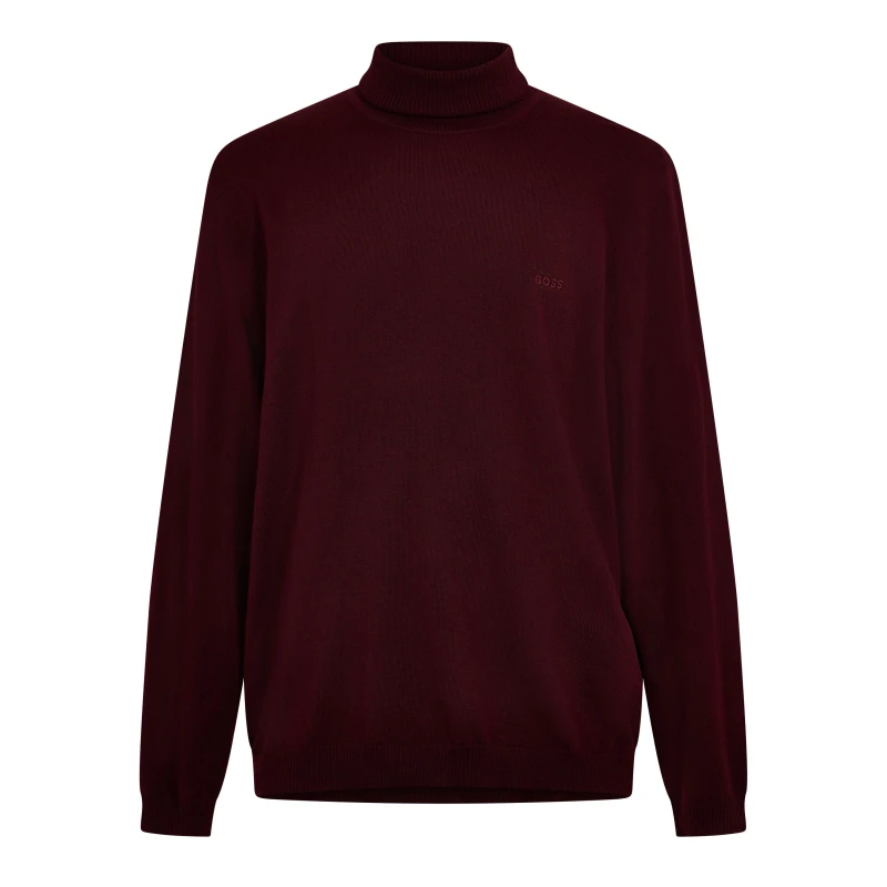 Image of Boss Mens Baldebert E Turtle Neck Jumper Dark Red male 2XL