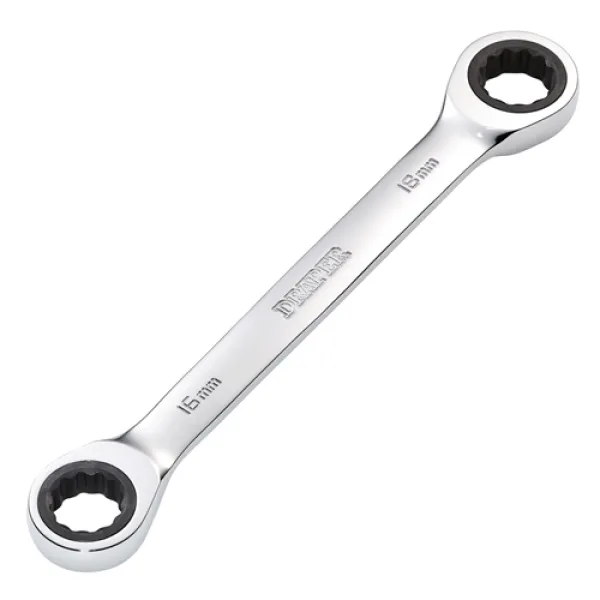 Image of Draper HI-TORQ Metric Double Ratchet Ring Spanner, 16 x 18mm