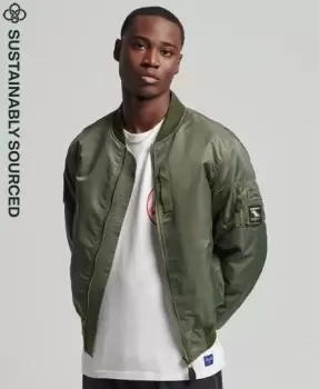 Image of Superdry Mens MA1 Bomber Jacket Green / Sage Green - Size: S
