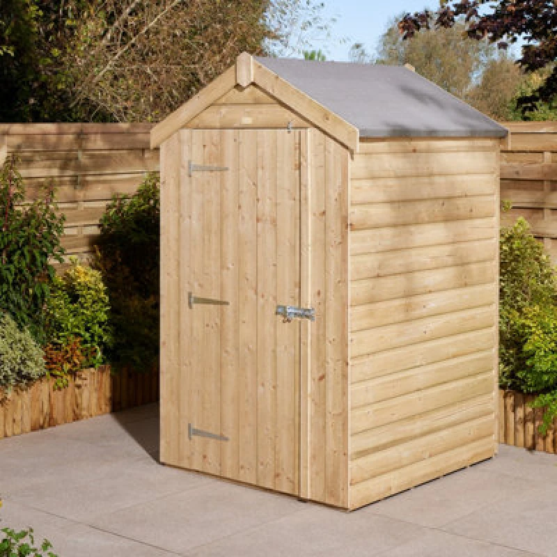 Image of Rowlinson 4x4 Shiplap Apex Shed Single Door SL44SDPT
