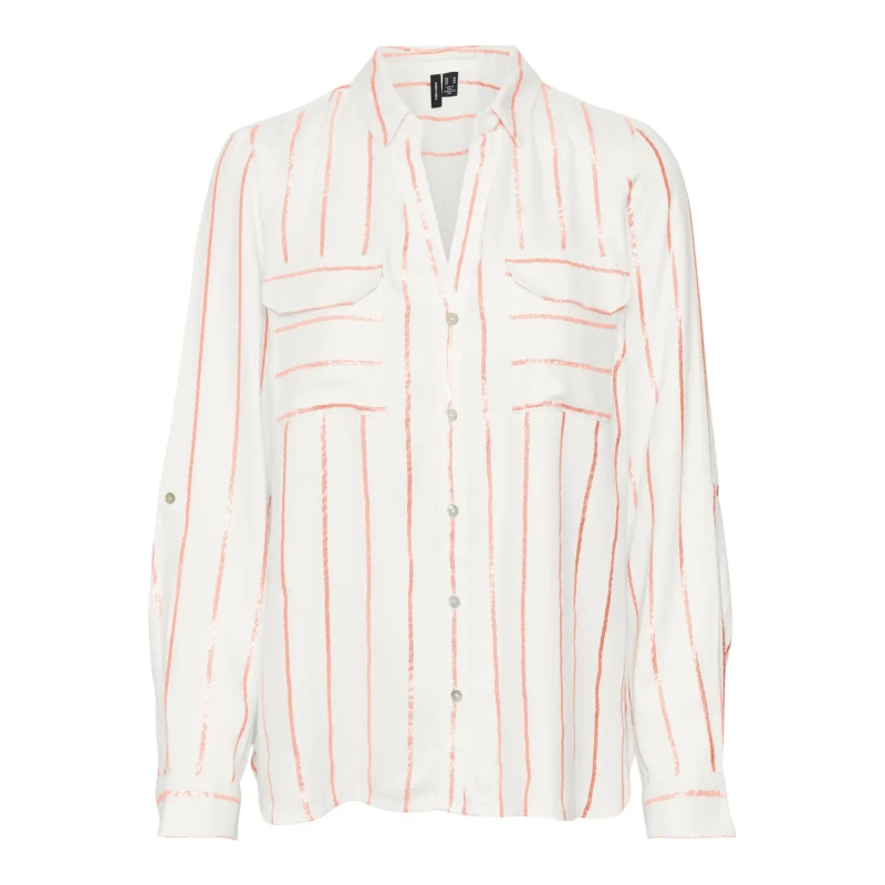 Image of Vero Moda Womens long sleeve blouse Vero Moda Hana Beige Female M