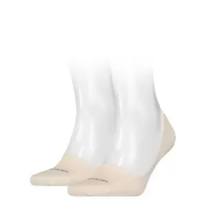 Image of Calvin Klein Klein Foot Invisible Socks 2 Pack Mens - Nude