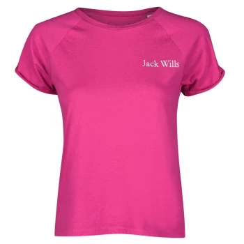 Image of Jack Wills Blockley Raglan T-Shirt - Magenta
