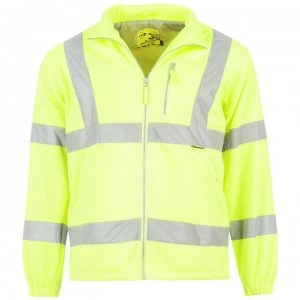 Image of Dunlop Hi Vis Fleece Jacket Mens - Yellow