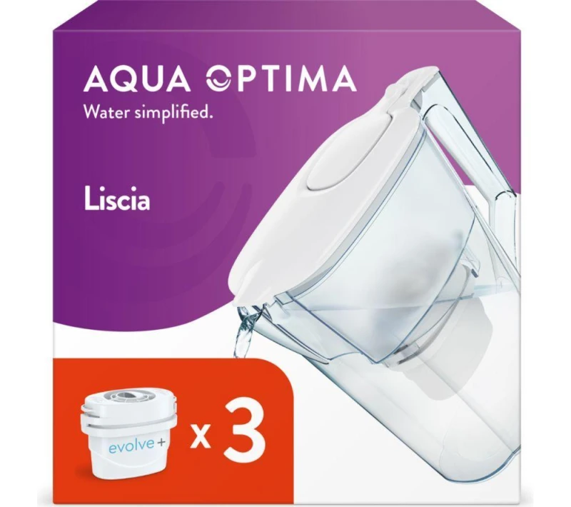 Image of Aqua Optima Aqua Optima Liscia Water Filter Jug - White