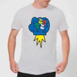 Image of Donald Duck Pop Fist Mens T-Shirt - Grey - M