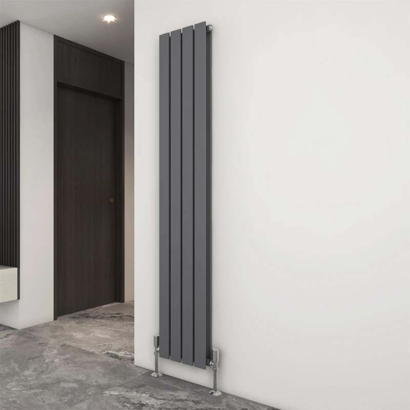 Image of MCC Direct Designer Flat Panel Double Radiator 1800x272mm Anthracite in Grey Size: 1800x272 Grey Unisex 1800x272