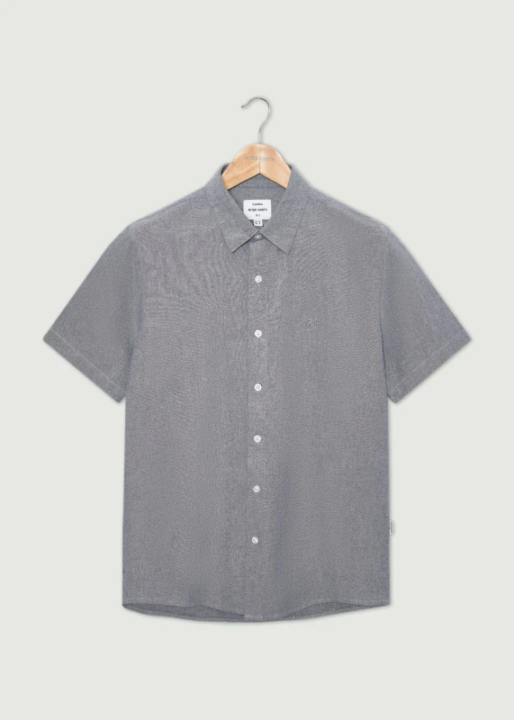 Image of Peter Werth Mens Church SS Shirt in Navy Size: Medium Navy Male M