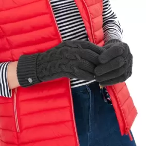 Image of Joules Womens Elena Knitted Warm Winter Gloves One Size