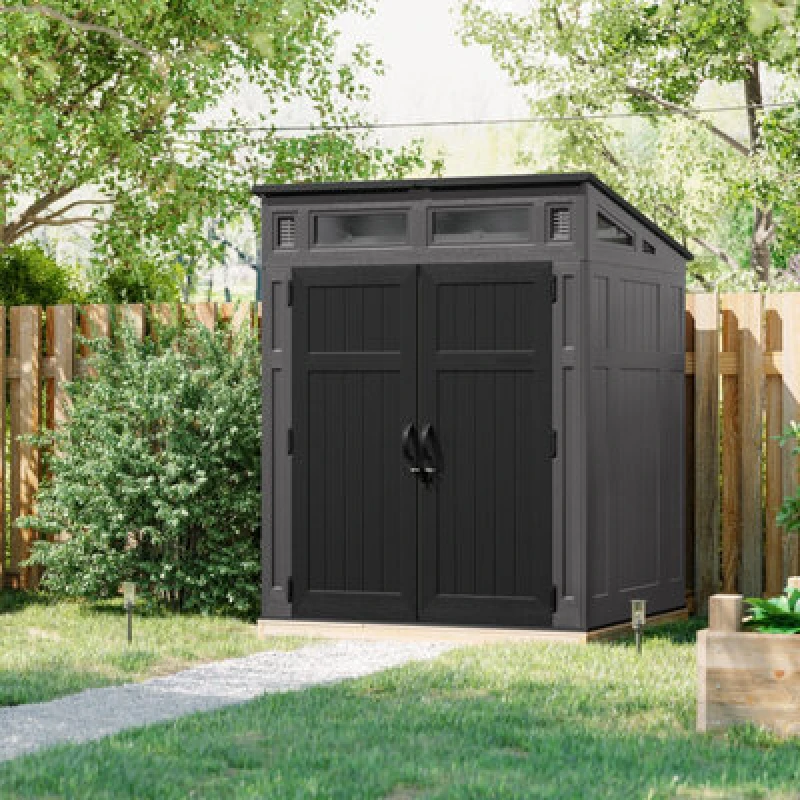 Image of Suncast Modernist Shed 6x5, Grey BMS6583