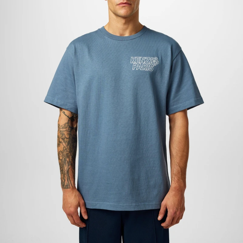 Image of Kenzo Logo T-Shirt Blue male L