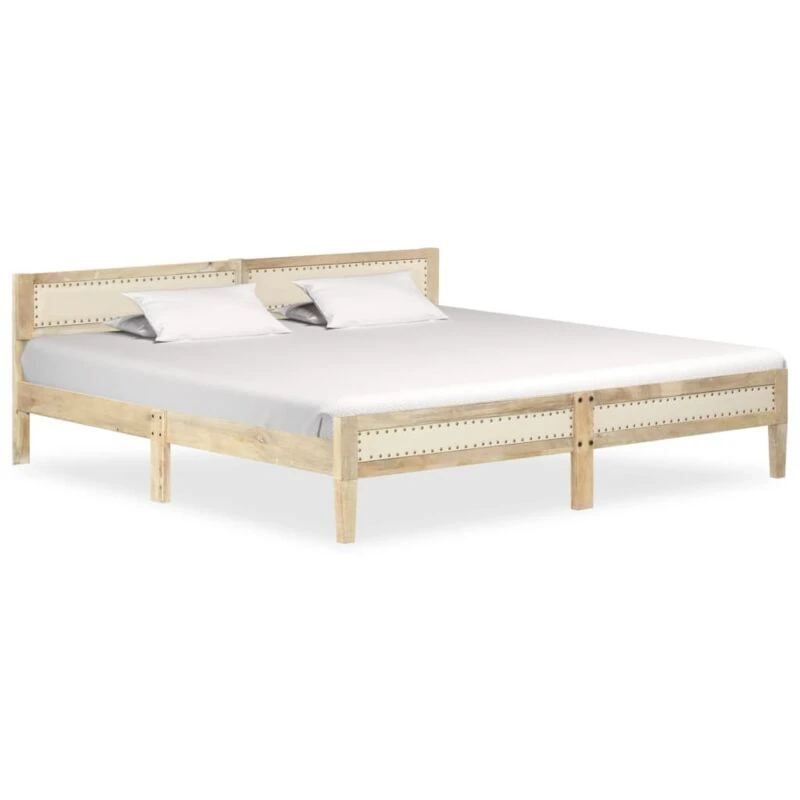Image of VIDAXL Bed Frame without Mattress Solid Mango Wood 200cm Vidaxl 8719883997278