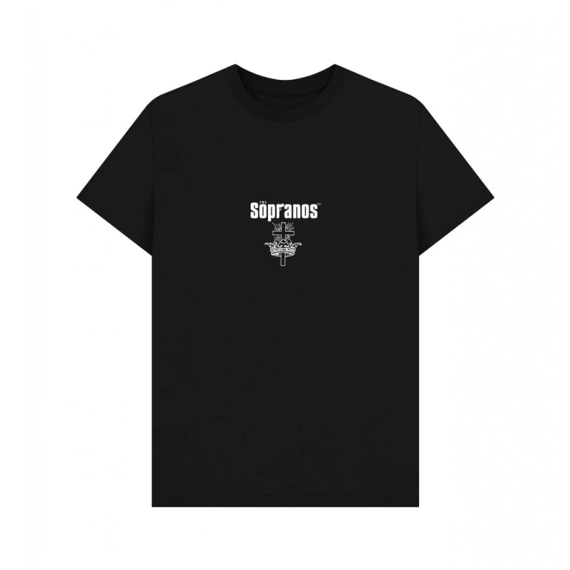 Image of The Sopranos Mens TV Show Graphic T-Shirt in Black Size: Small Black Male S
