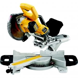 Image of DEWALT DCS365 18v XR Cordless Mitre Saw 184mm 2 x 4ah Li-ion Charger No Case