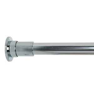 Image of Croydex Stick 'N' Lock Telescopic Shower Curtain Rod - Chrome