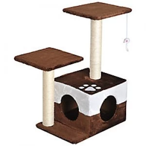 Image of PawHut Cat Tree Brown 330 mm x 450 mm x 700 mm