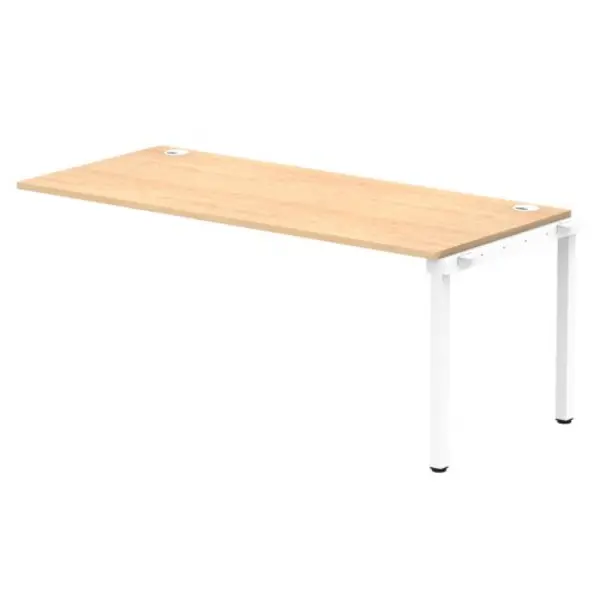 Image of Impulse Bench Impulse Bench Single Row Ext Kit 1800 White Frame Office Bench Desk Maple IMBSXT18MPEW