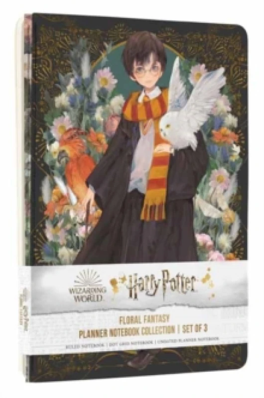 Image of Harry Potter: Floral Fantasy Planner Notebook Collection (Set of 3) Paperback / softback