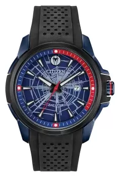 Image of Citizen AW1156-01W Marvel Spider Man Eco-Drive Black Rubber Watch