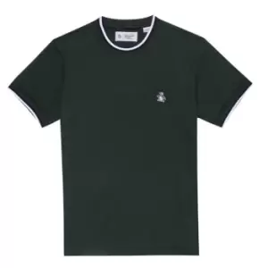 Image of Original Penguin Ringer T Shirt - Green